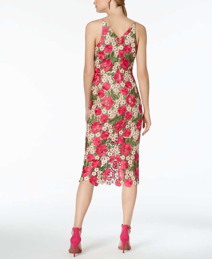 xscape floral tiered chiffon gown