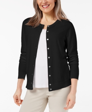 Karen Scott Crew-Neck Cardigan Created for Macy's