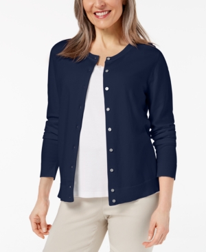 Karen Scott Crew-Neck Cardigan Created for Macy's