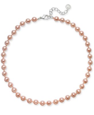 macys pink pearl necklace