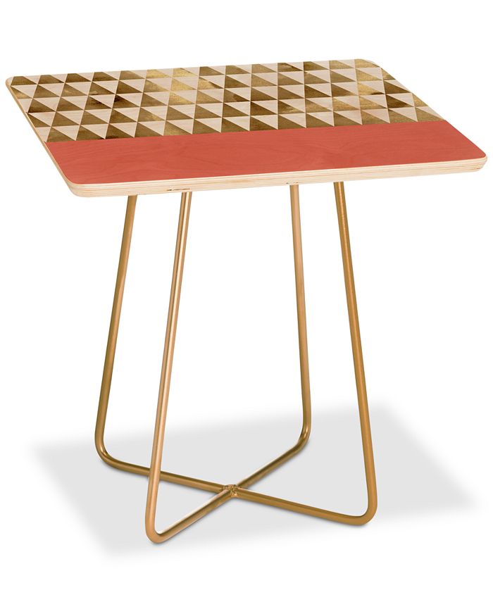 Deny Designs - Georgiana Paraschiv Triangles Square Side Table