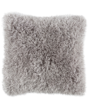Baldwin Lavish Home Plush Shag Floor Pillow, 24" X 24" In Grey