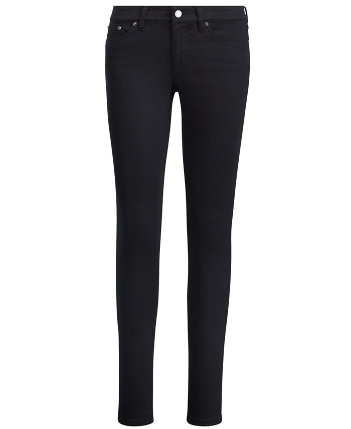 Lauren Ralph Lauren Stretch Premier Black Wash Skinny Jeans - Macy's