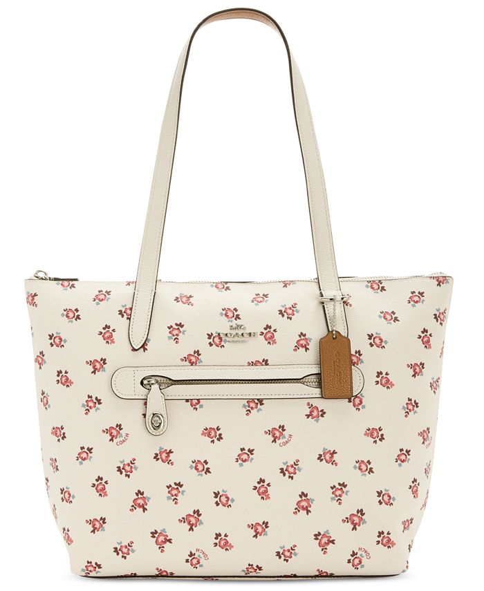 COACH Taylor Small Tote with Floral Bloom & Reviews - Handbags &  Accessories - Macy's
