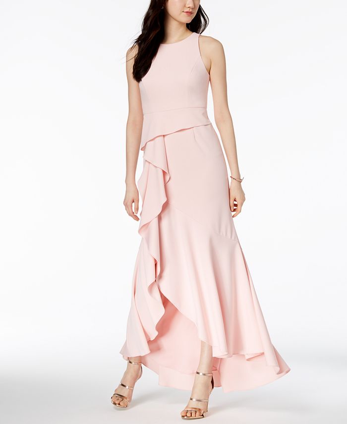 Adrianna Papell Sleeveless Cascading Gown Regular Petite Macy s