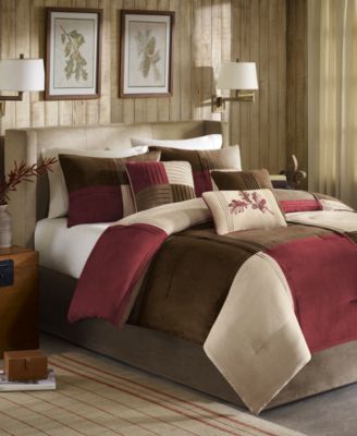 Jackson Blocks Faux-Suede 7-Pc. Comforter Set, California King