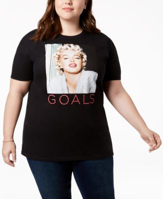 Hybrid - Plus Size Cotton Marilyn Monroe Graphic T-Shirt