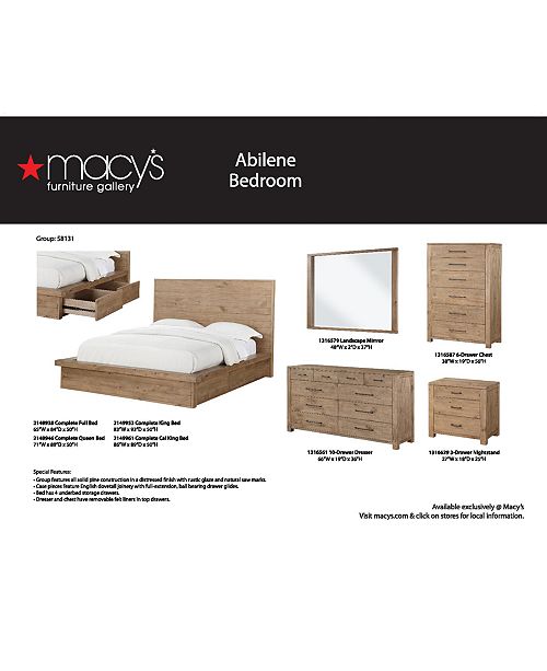 Furniture Abilene Solid Pine Storage Platform Bedroom ...