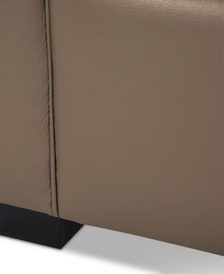 Orid 84" Leather Roll Arm Sofa, Created for Macy's