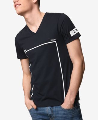 A|X Armani Exchange Men's Slim-Fit V-Neck Graphic-Print T-Shirt - Macy's