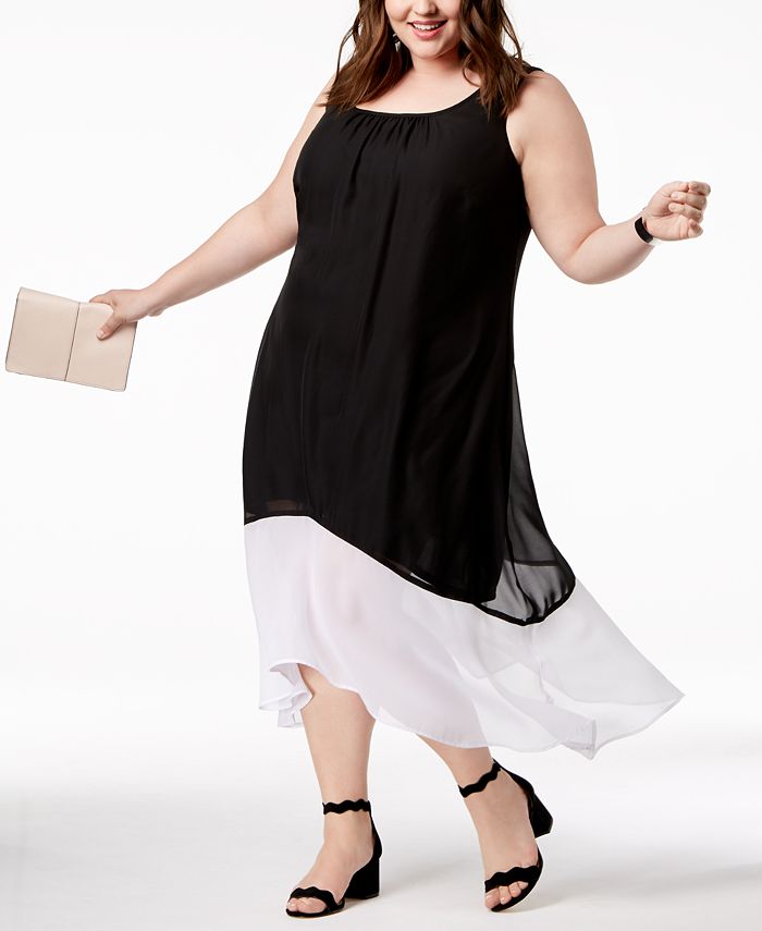 Love Squared Trendy Plus Size Colorblocked Maxi Dress - Macy's