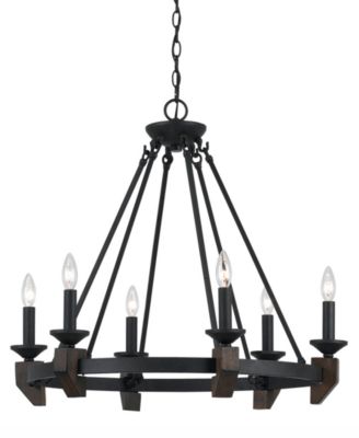 Cal Lighting - 60W Cruz Iron 6-Light Chandelier