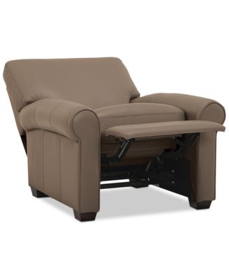 Orid 36" Leather Roll Arm Pushback Recliner