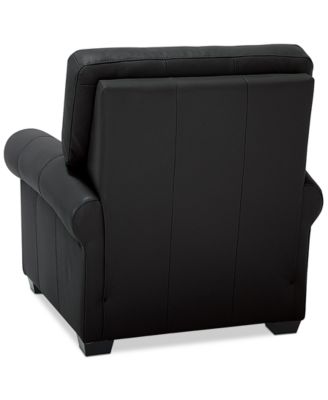 Orid 36" Leather Roll Arm Pushback Recliner, Created for Macy's