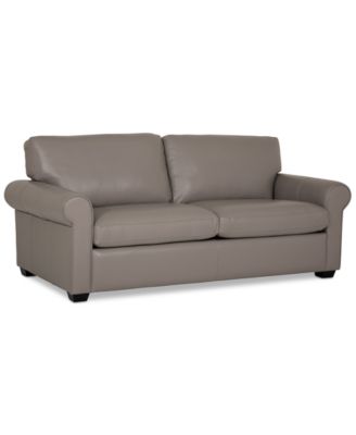 Orid 77" Full Roll Arm Leather Sleeper