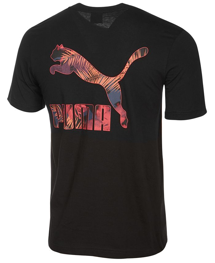 Puma Men's Tropical Printed-Logo T-Shirt - Macy's