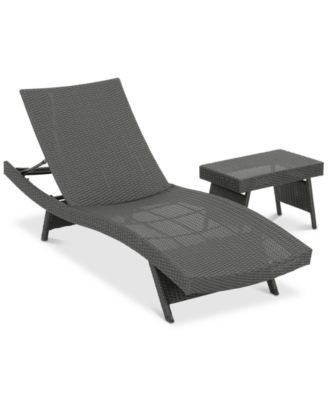 Madison Outdoor Chaise Lounge and Table Set