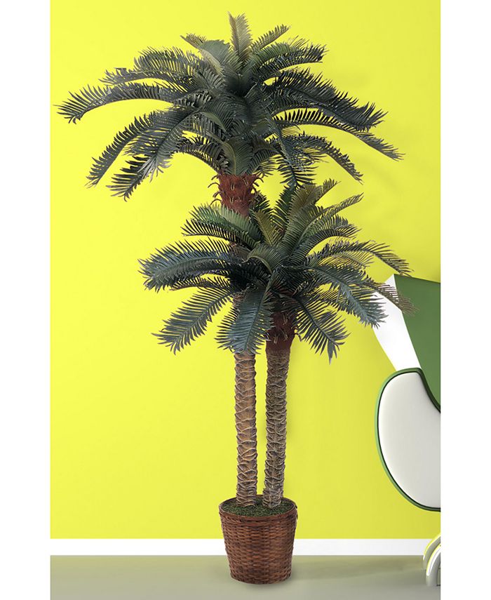 Nearly Natural 6' & 4' Sago Palm DoublePotted Artificial Tree Macy's