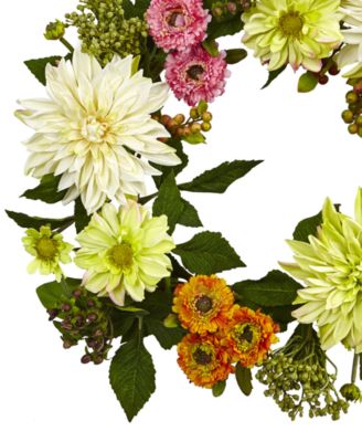 22'' Dahlia Mum Wreath