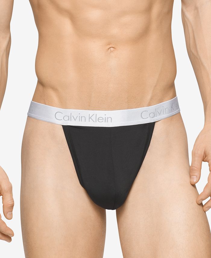 Core Microfiber Thong with Logo Waistband