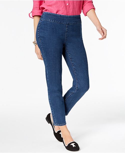 Charter Club Cambridge PullOn Skinny Ankle Jeans, Created for Macy's