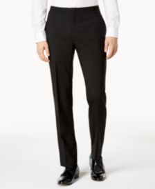 Men's Slim-Fit Black Tuxedo Suit Pants