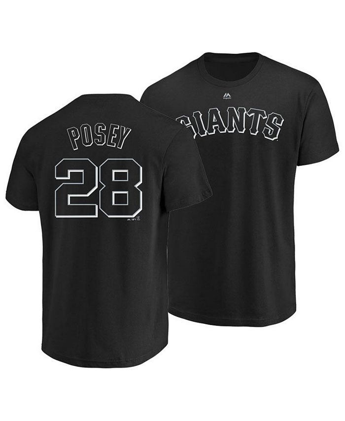 Majestic Men's Buster Posey San Francisco Giants Pitch Black Player T-Shirt  - Macy's