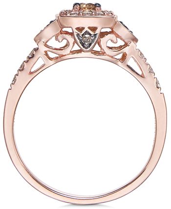 Le Vian - Chocolate and White Diamond Ring (3/8 ct. t.w.) in 14k Rose, Yellow or White Gold