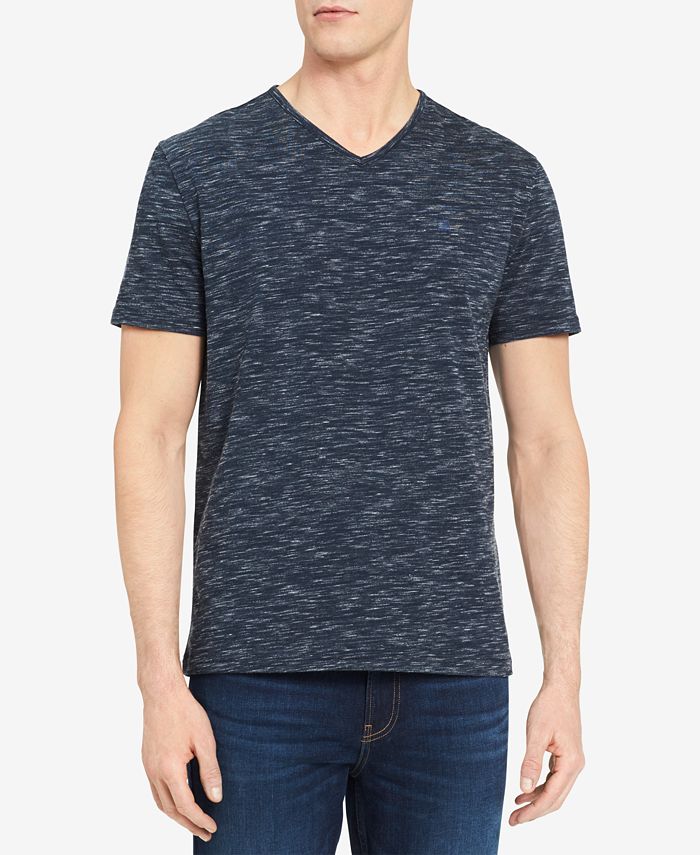 Calvin Klein Jeans Men's Big & Tall Textured V-Neck T-Shirt - Macy's