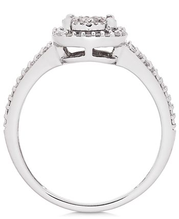 Promised Love - Cushion-Cut Diamond Promise Ring (1/4 ct. t.w.) in Sterling Silver