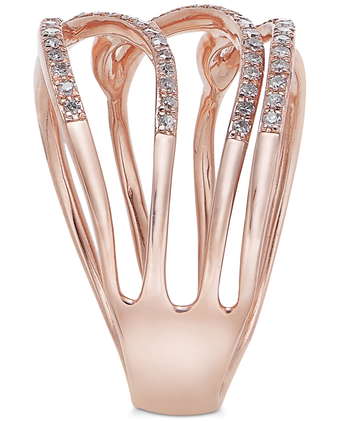 Pave Rose by Effy Diamond Ring (3/8 ct. t.w.) in 14k Yellow Gold (Also available & White Gold) - Rose Gold
