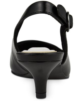 Faye Slingback Kitten-Heel Pumps