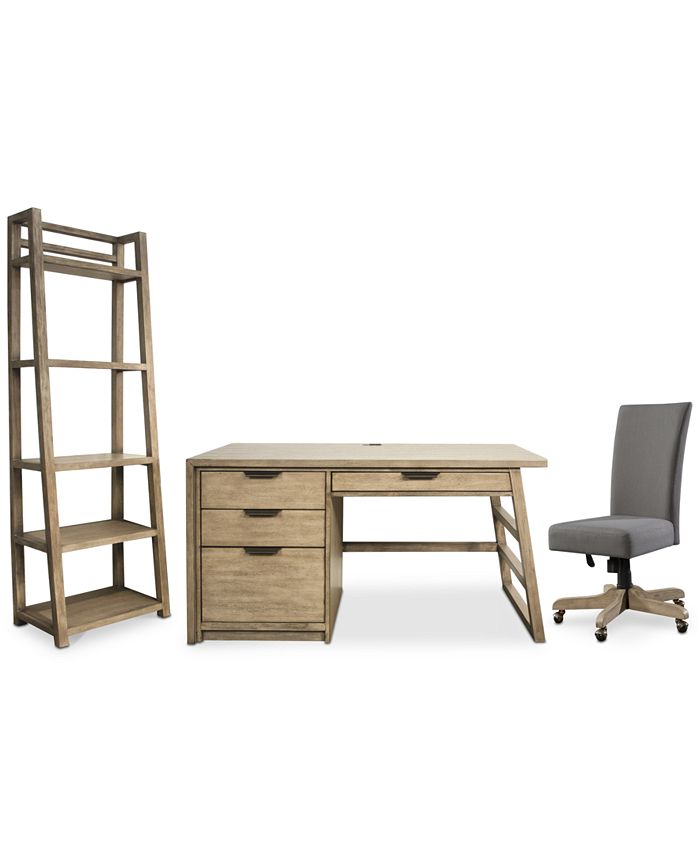 Furniture Ridgeway Home Office Furniture, 3Pc. Set (Single Pedestal