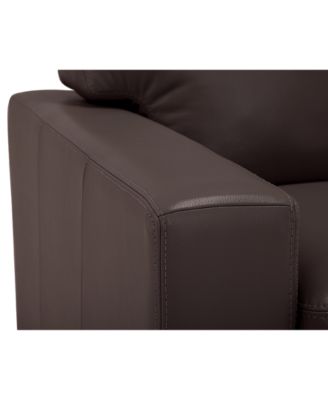 Ennia 82" Leather Queen Sleeper Sofa, Created for Macy's