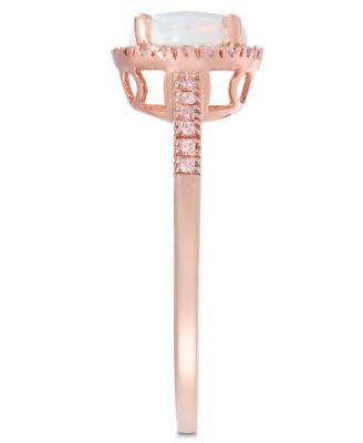 Amethyst (1-1/6 ct. t.w.) and Diamond (1/8 ct. t.w.) Ring in 14k Gold