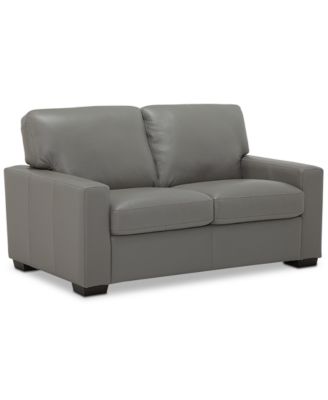 Ennia 59" Leather Loveseat, Created for Macy's
