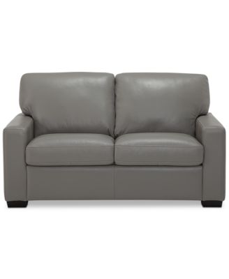 Ennia 59" Leather Loveseat, Created for Macy's