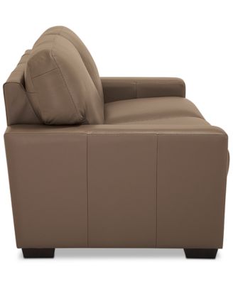 Ennia 59" Leather Loveseat, Created for Macy's