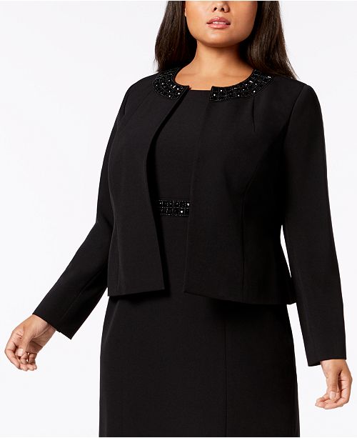 Kasper Plus Size Embellished Collar Jacket Reviews Jackets