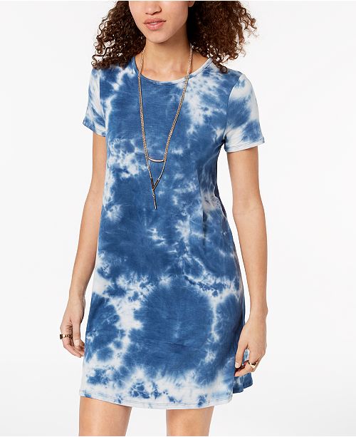 One Clothing Juniors Tie Dyed T Shirt Dress Reviews Macy S