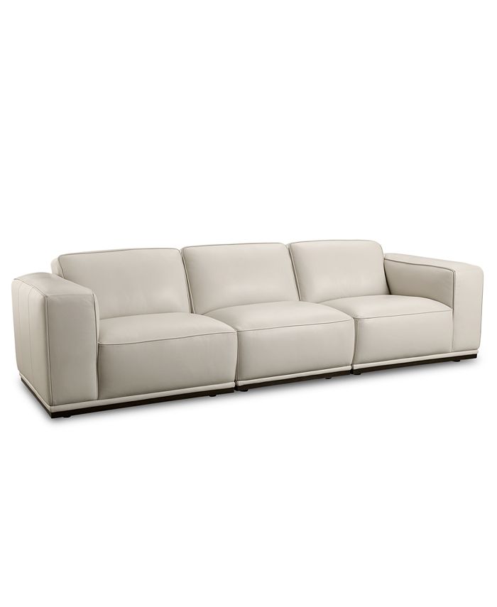Furniture CLOSEOUT! Zeraga 109" 3Pc. Leather Modular Sectional