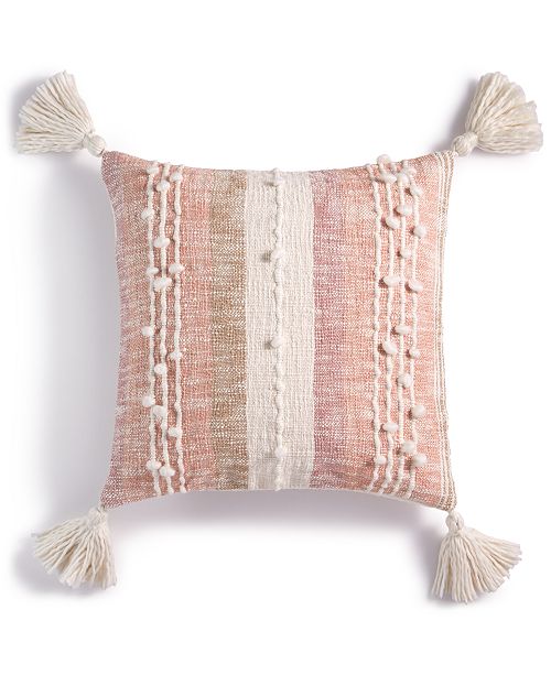 Lucky Brand Closeout Couch Textured Stripe 18 Square Decorative Pillow Created For Macy S Reviews Decorative Throw Pillows Bed Bath Macy S