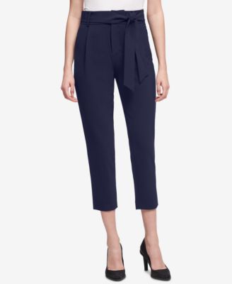 DKNY - Tie-Waist Cropped Pants