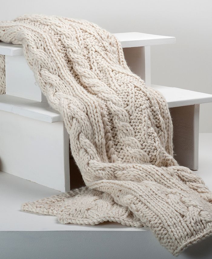 Berkshire 50" x 70" Chunky CableKnit Throw Macy's