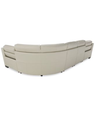 CLOSEOUT! Julius II 5-Pc. Leather Sectional Sofa With 2 Power Recliners, Power Headrests & USB Power Outlet