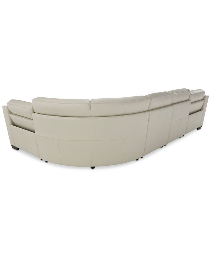 Furniture Julius II 5Pc. Leather Sectional Sofa With 2 Power Recliners