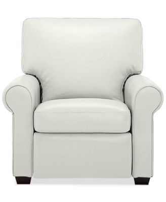 Orid 36" Leather Roll Arm Pushback Recliner, Created for Macy's