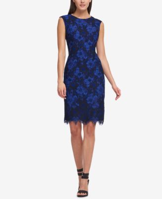 DKNY Two-Tone Lace Sheath Dress, Created for Macy's - Macy's