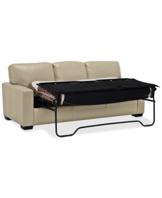 Ennia 82" Leather Queen Sleeper Sofa