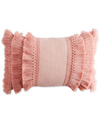 Fringe Decorative Pillow, 12" x 18"